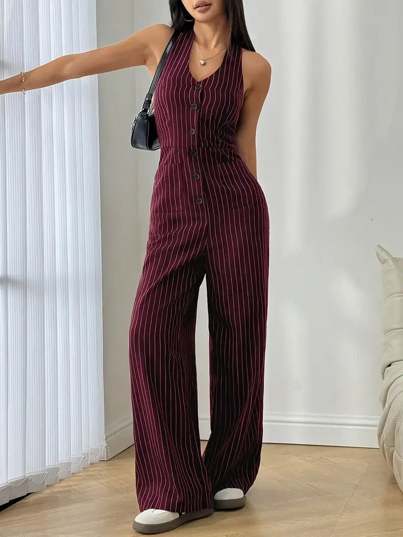 Natalie | Striped Jumpsuit
