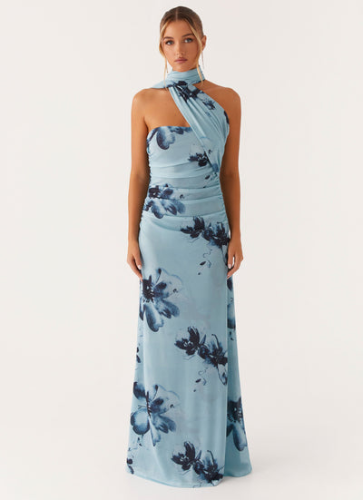 Claire | Blue Floral Dress
