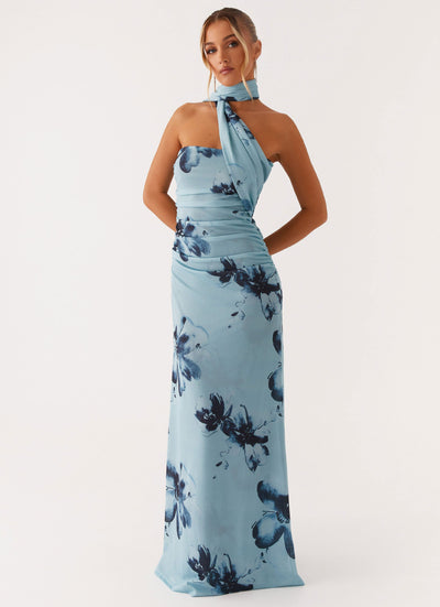 Claire | Blue Floral Dress
